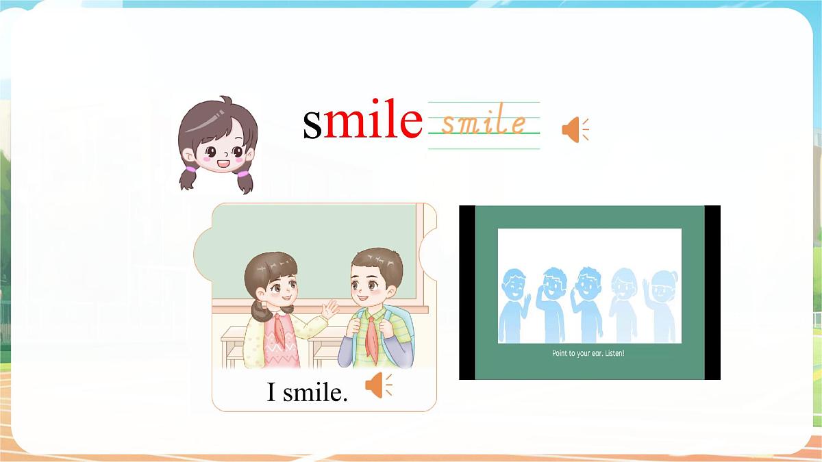 人教版PEP(2024)英语三年级上册 Unit 1 Making friends Part B(2)Let's learn~Listen and chant(课件)第6页