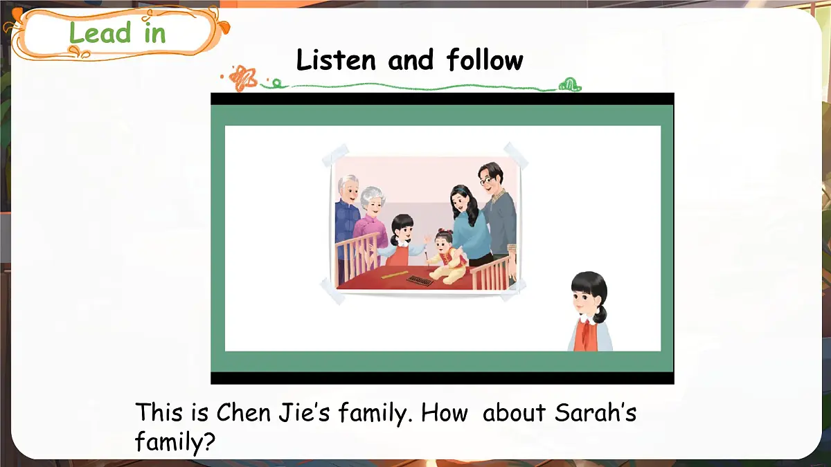 人教版PEP(2024)英语三年级上册 Unit 2 Different families Part B (2) Let's learn~Listen and chant(课件)第2页