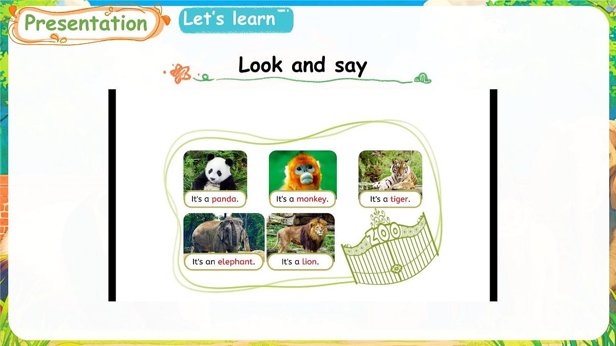 人教版PEP(2024)英语三年级上册 Unit 3 Amazing animals Part B (2) Let's learn~Listen and chant(课件)第5页