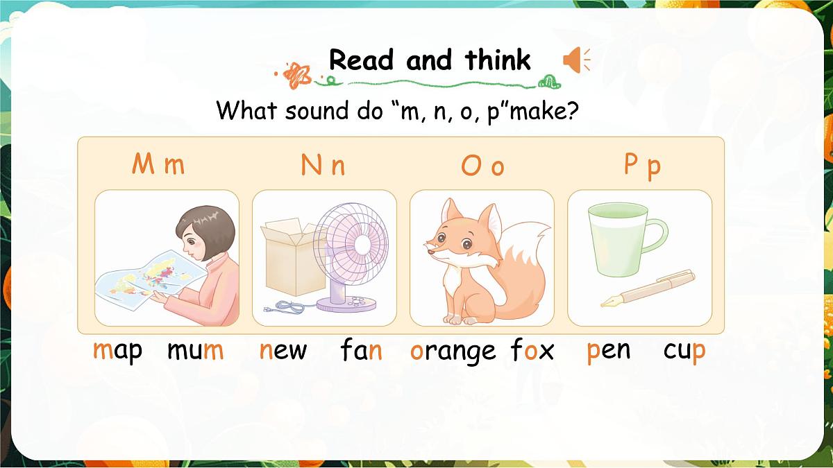 人教版PEP(2024)英语三年级上册 Unit 4 Plants around us Part A (3) Letters and sounds(课件)第6页