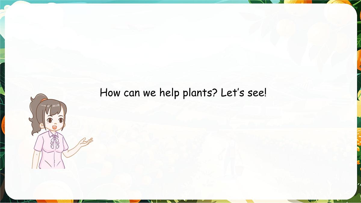 人教版PEP(2024)英语三年级上册 Unit 4 Plants around us Part B(1)Let’s talk ~ Look and discuss(课件)第4页