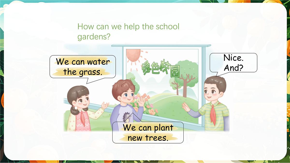 人教版PEP(2024)英语三年级上册 Unit 4 Plants around us Part B(1)Let’s talk ~ Look and discuss(课件)第8页