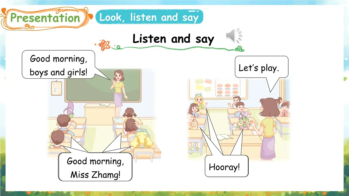 冀教版(三起)(2024)英语三年级上册 Unit 1 Hello Lesson 3 Good morning(课件)第5页