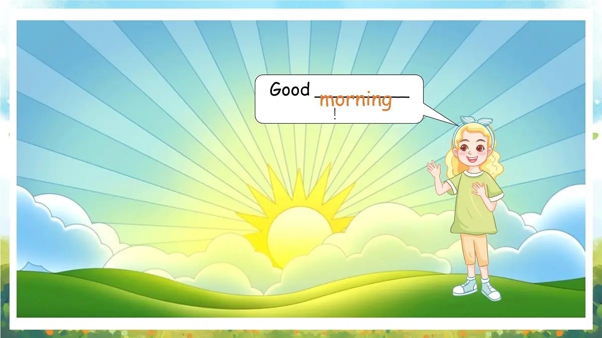 冀教版(三起)(2024)英语三年级上册 Unit 1 Hello Lesson 3 Good morning(课件)第8页