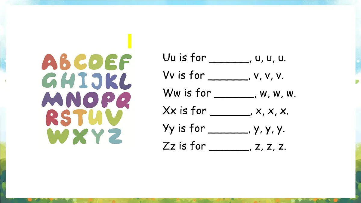 冀教版(三起)(2024)英语三年级上册 Unit 3 Colours and letters Lesson 4 My letter book(课件)第7页