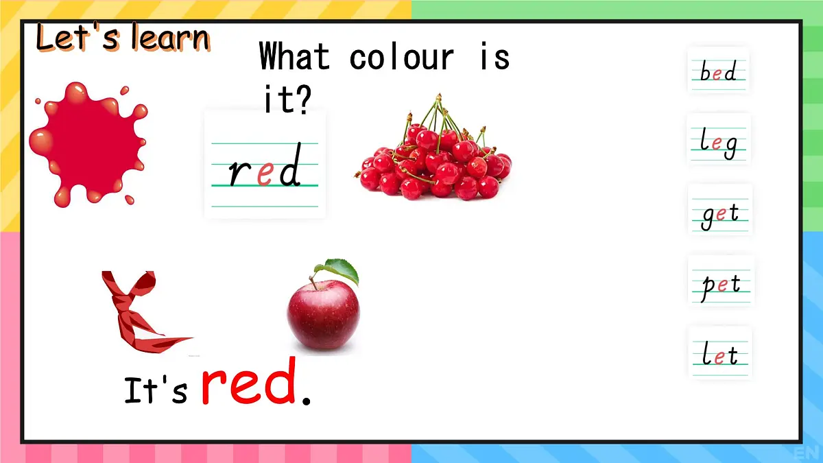 小学英语人教精通版(2024)三年级下册Unit 6 Colours Lesson 1 课件第2页