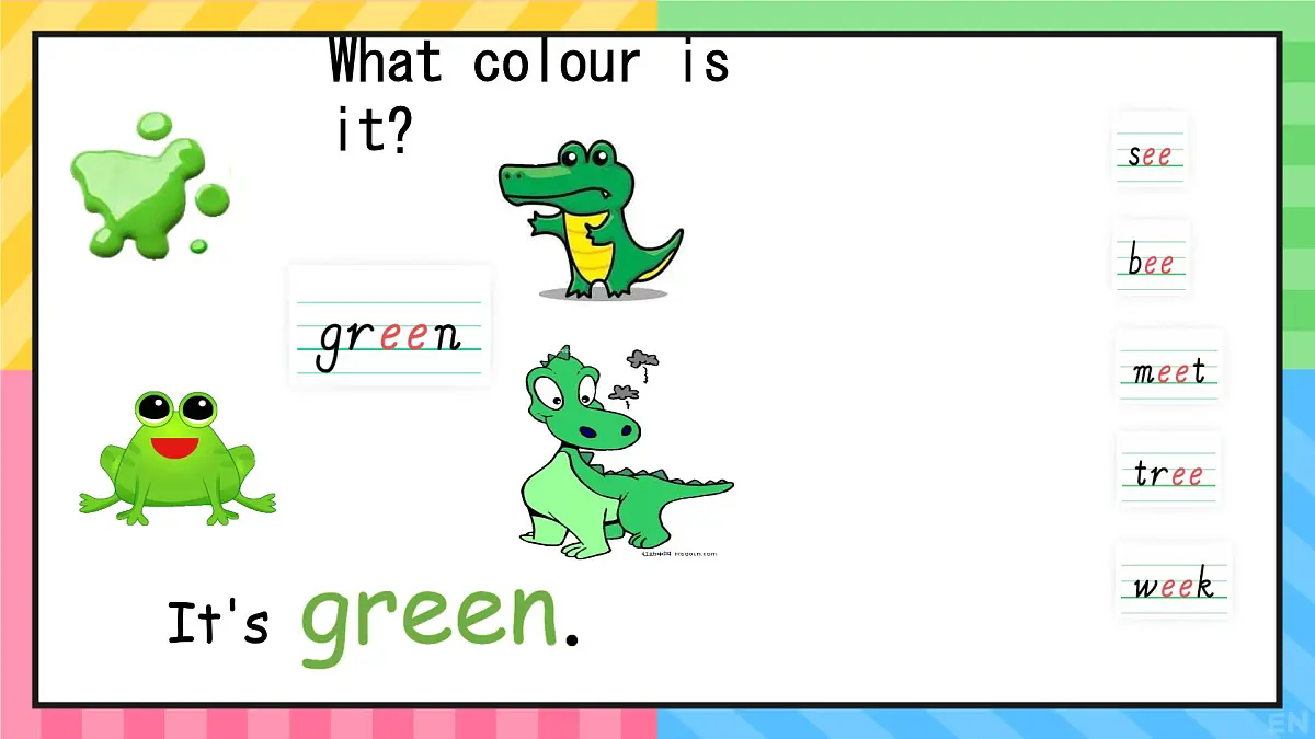 小学英语人教精通版(2024)三年级下册Unit 6 Colours Lesson 1 课件第4页