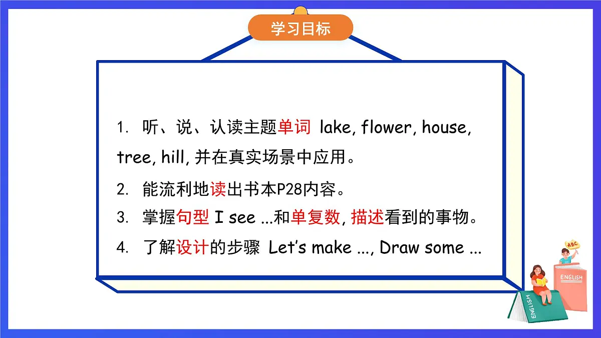 人教PEP版(2024)英语二年级下册Unit 4《Let's design a park》lesson 1 课件第2页