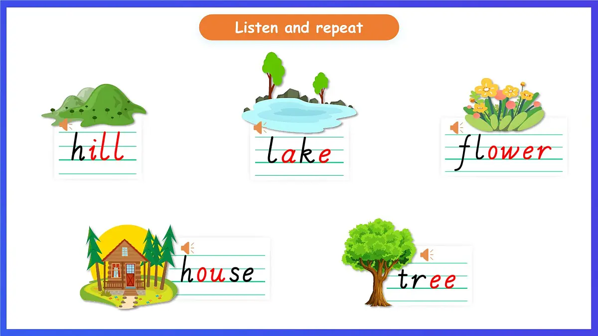 人教PEP版(2024)英语二年级下册Unit 4《Let's design a park》lesson 2 课件第5页