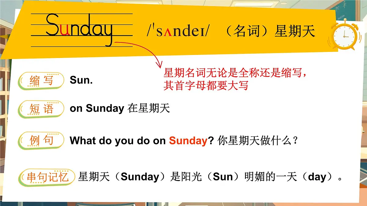 Unit 3 My week单词讲解(课件)2025-2026学年译林版四年级英语上册第3页