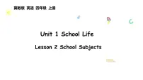 冀教版（三起）2024四年级上册（2024）Lesson 2 School subjects教课内容ppt课件