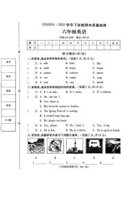 河南省许昌市禹州市 2024-2025学年六年级下英语期末试卷