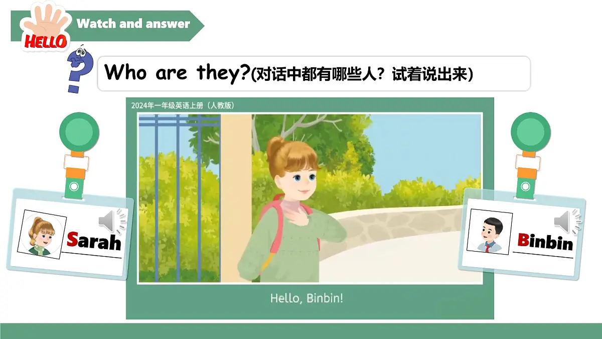 Unit 1 Hello! 课件 2025-2026学年人教版PEP(一起)(2024)英语一年级上册第8页