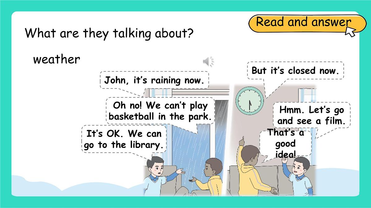 人教版PEP英语四年级上册Unit 5 The weather and us Part B Let's talk & Choose and say课件第5页