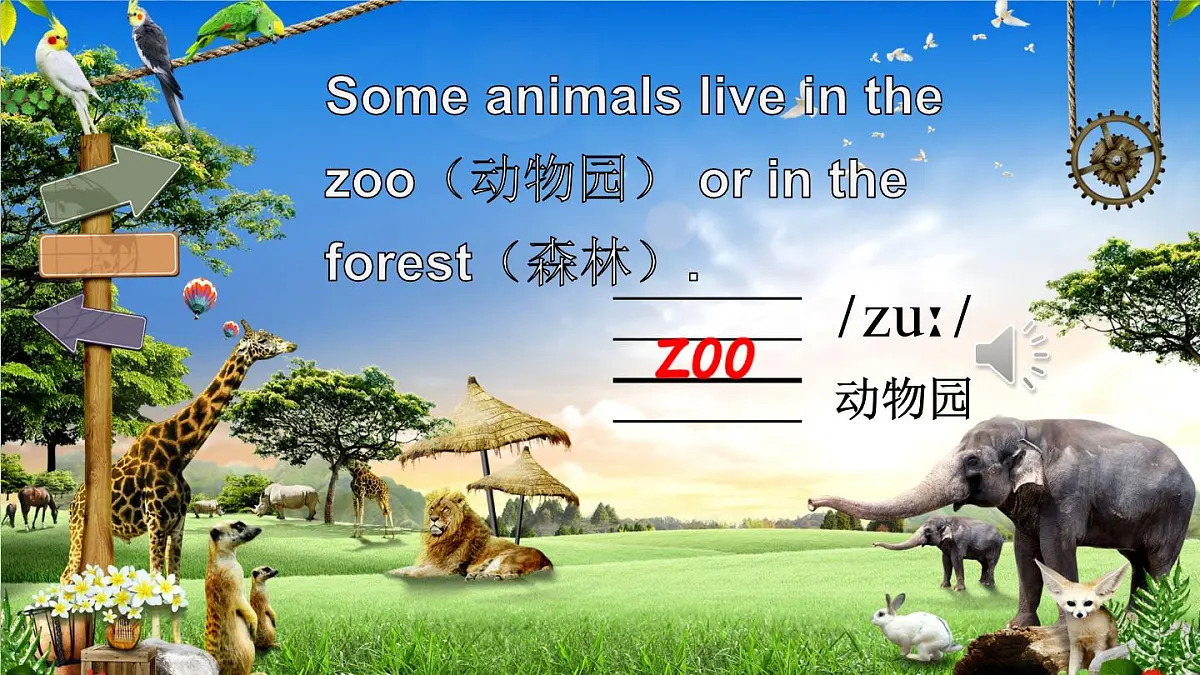人教英语三上Unit 3 Amazing animals Part B 第4课时(课件)第5页