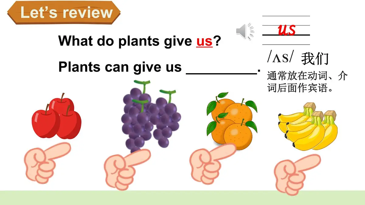 人教英语三上Unit 4 Plants around us Part B 第4课时(课件)第2页