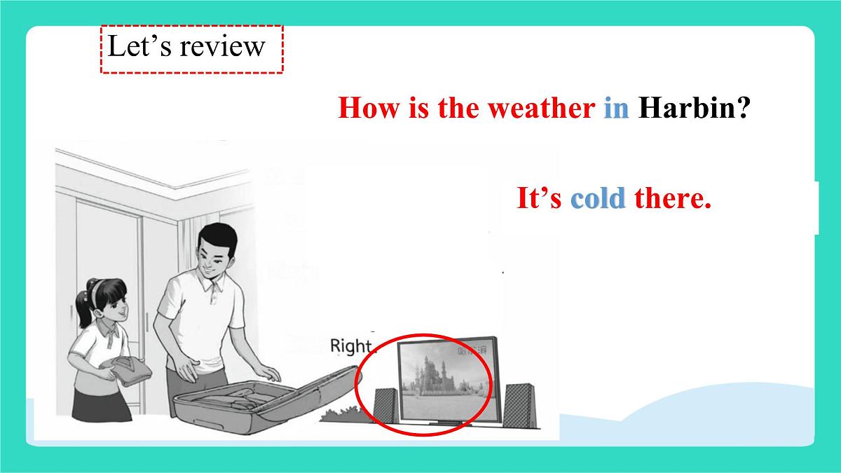 人教精通版英语四年级上册Unit 3 Weather lesson 2(课件)第2页