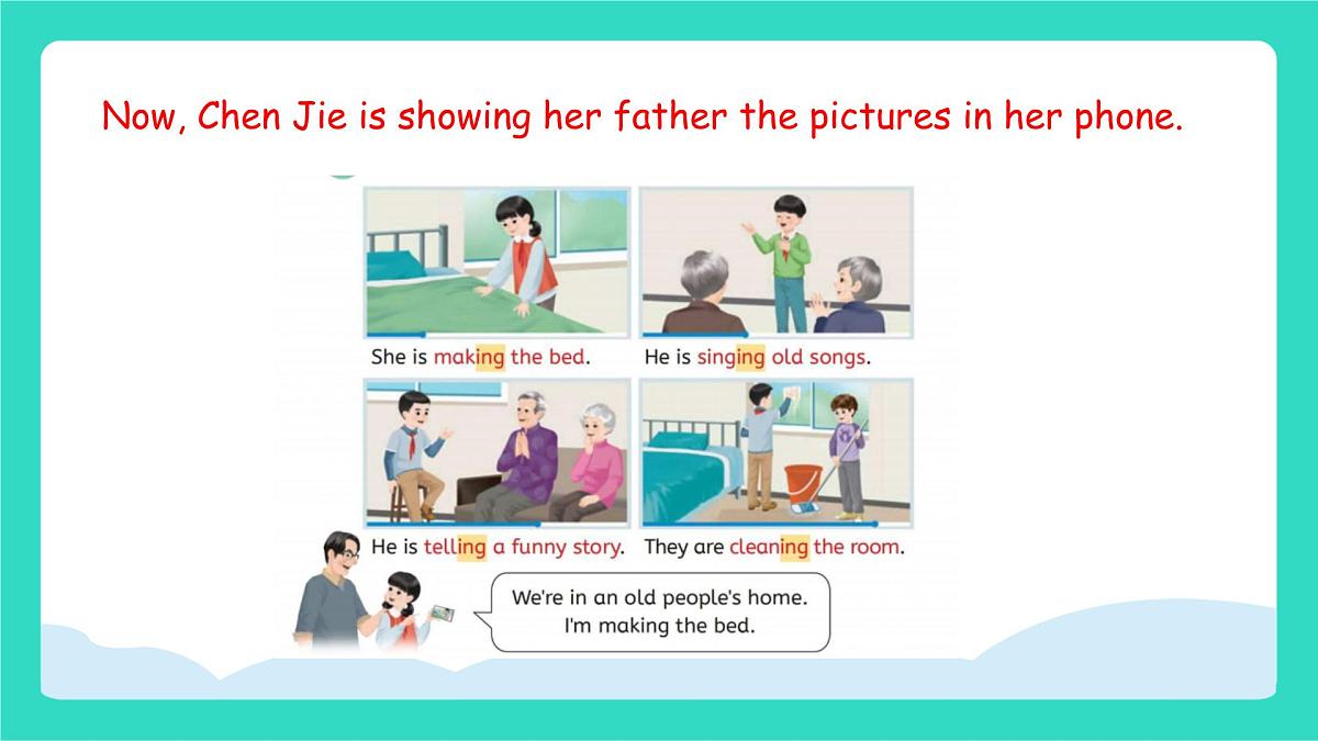 Unit 4 Helping in the community Part B Let's learn & Make fun sentences课件人教PEP英语四年级上册第3页