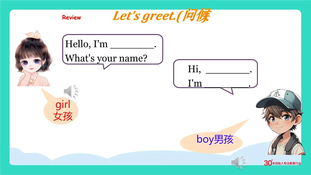 人教精通版英语三年级上册Unit 1 Greetings Lesson2(课件)第3页