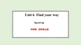 Unit 6  Find your way Speed up（課件）2025-2026學(xué)年外研版四年級(jí)英語(yǔ)上冊(cè)