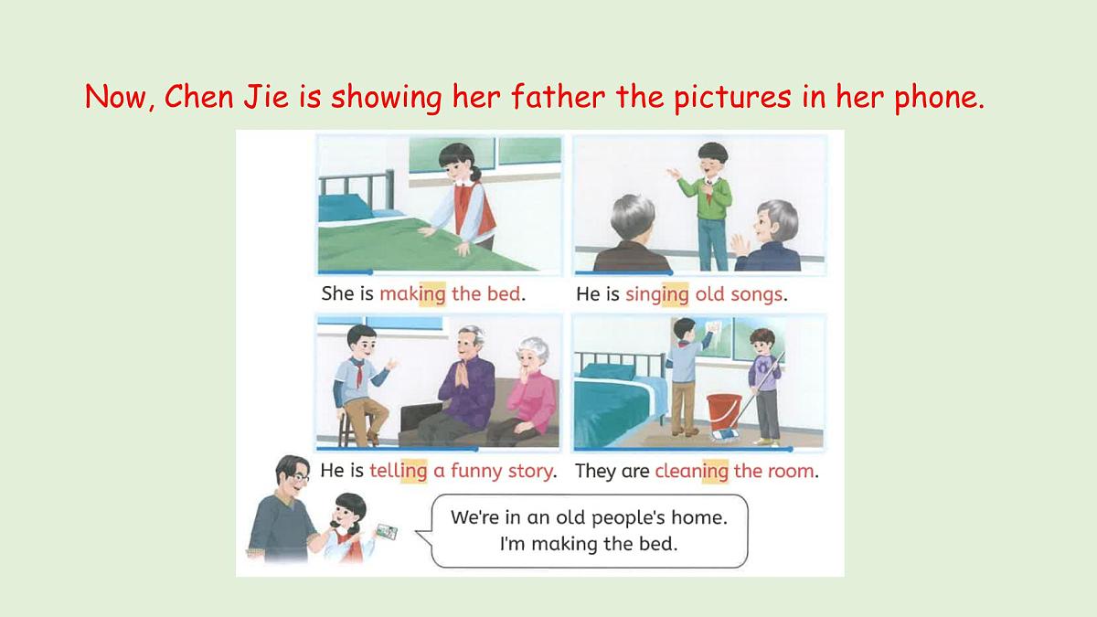 Unit 4 Helping in the community B Let's learn & Make fun sentences(课件)2025-2026学年人教版四年级英语上册第3页
