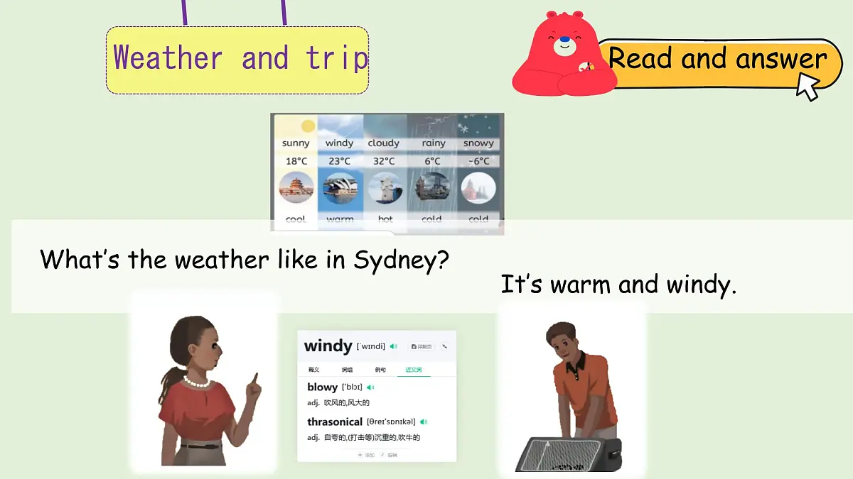 Unit 5 The Weather and us A Let's learn & Look, ask and answer(课件)2025-2026学年人教版四年级英语上册第7页