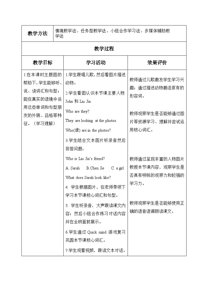 新人教版小学英语四年级上册 Unit 2 第2课时 Part A Let’s learn&Listen and chant 同步教案第3页
