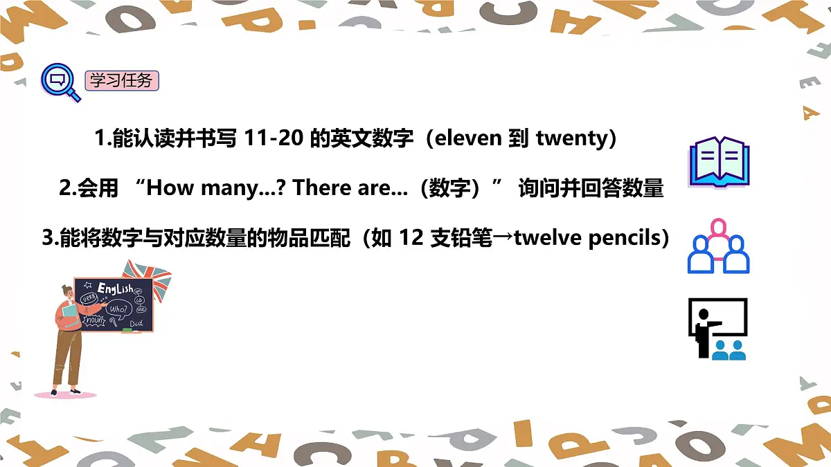 【人教版】三年级下册(2025春版)英语第十六节课《How do numbers help us count》PPT课件第3页