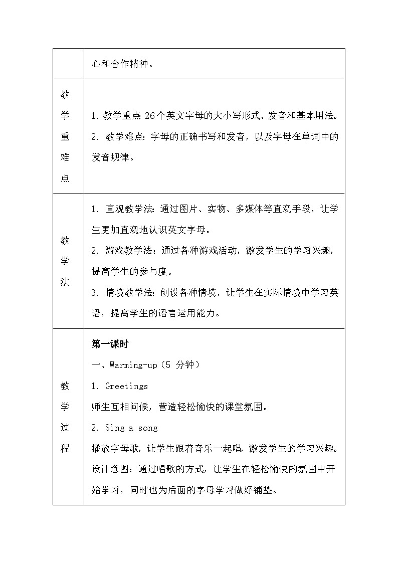 教科版(2024)三年级上册英语Unit 1《Letters in Our Life》教案第2页