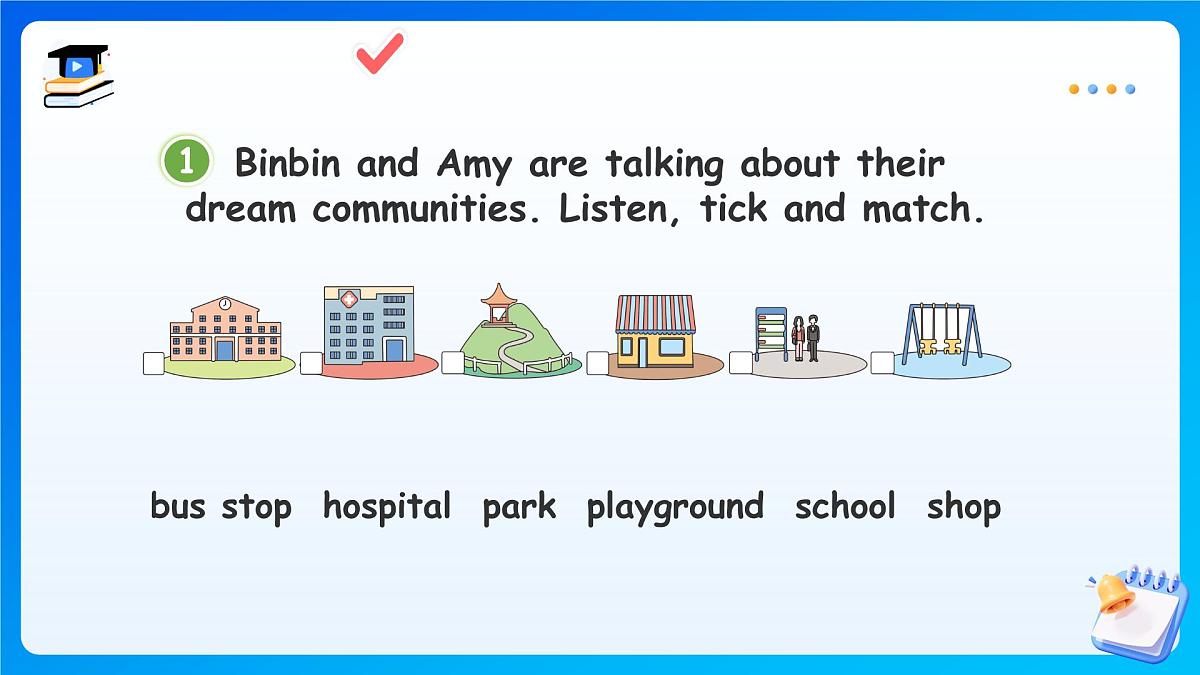 【任务型备课】人教版英语四上-Unit3 PartC Make a dream community model(课件)第8页