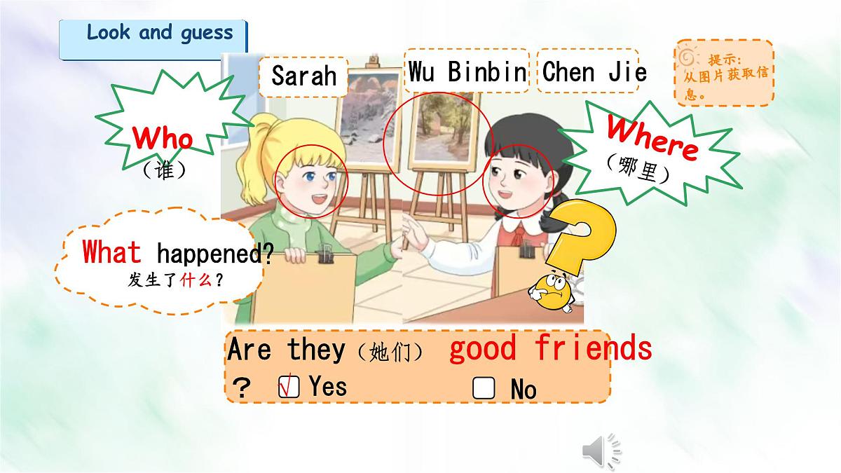 人教版PEP三年级英语上册课件《Unit 1 Making friends Part B Let's talk》第5页