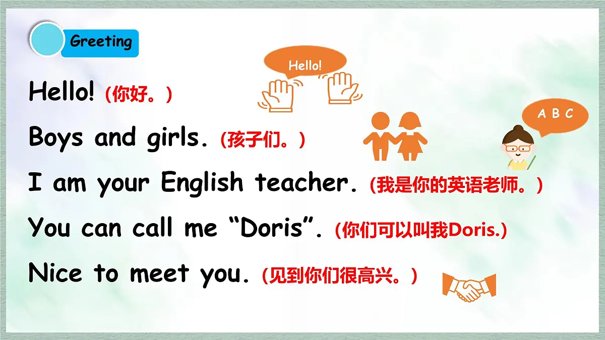 人教版PEP三年级英语上册课件《Unit 1 Making friends Part A Let’s talk》第2页