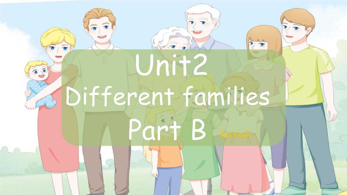 人教版PEP三年级英语上册教学课件《Unit 2 Different families》Part B第2页