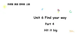 Unit 6 Find your way Part 4（課件  含音視頻）2025-2026學(xué)年外研版四年級英語上冊