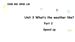 Unit 3 What’s the weather like？ Part 2（課件含音視頻）2025-2026學(xué)年外研版四年級英語上冊