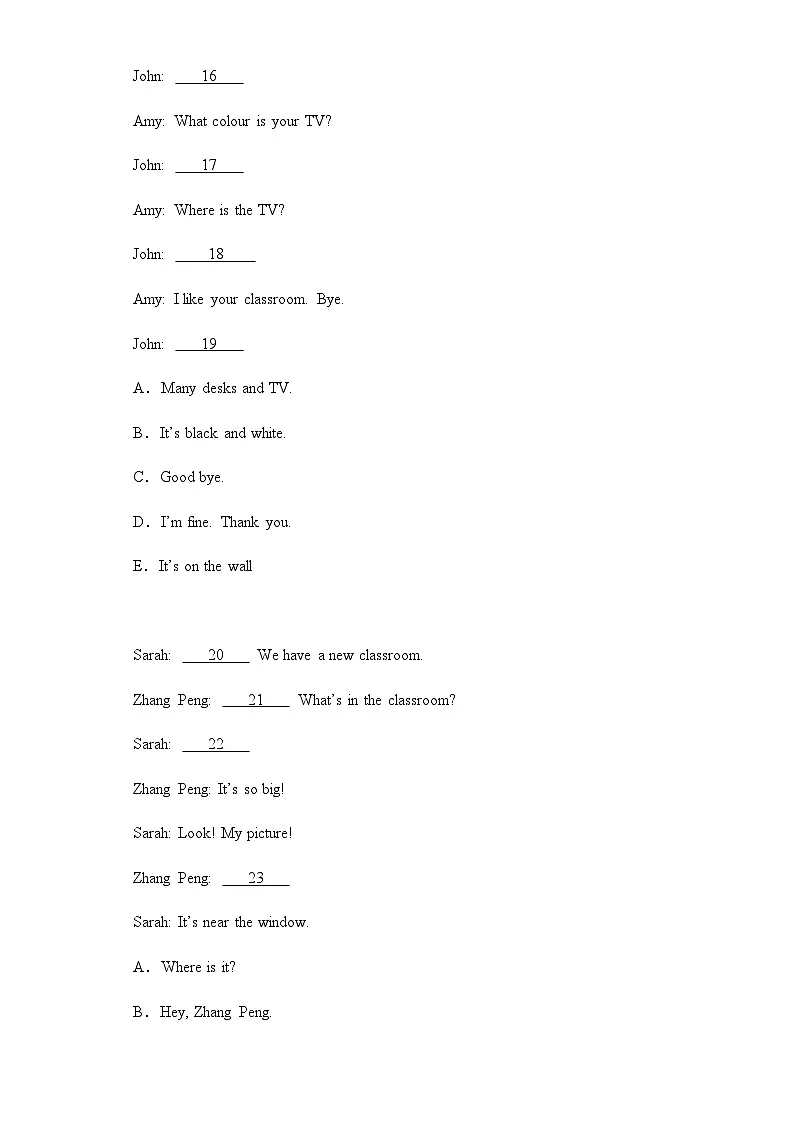 2023-2024学年四年级英语上册期中专项复习——补全对话练习(含答案)第3页