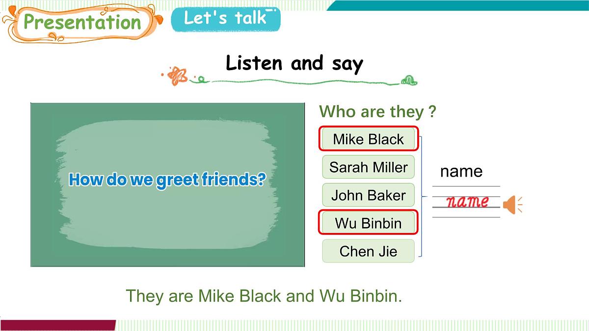 Unit 1 Part A(1)Let’s talk ~ Role play第4页