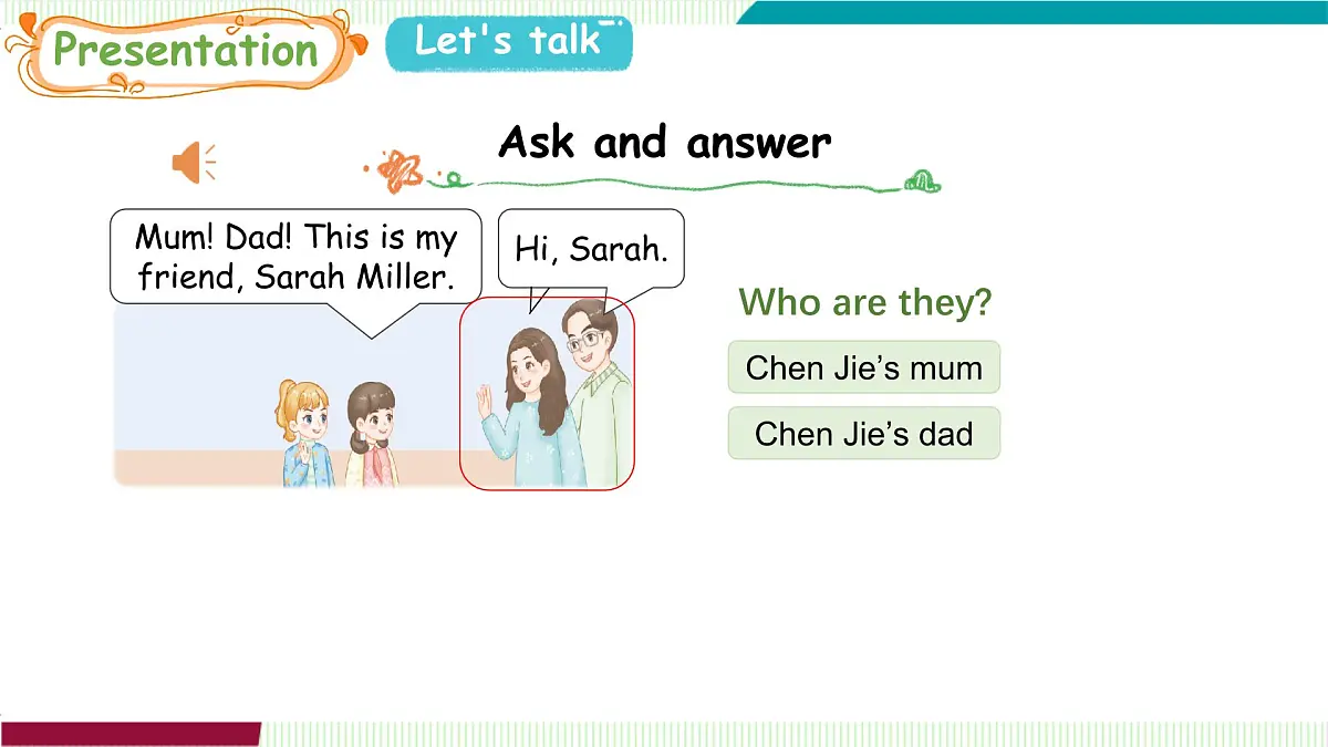 Unit 2 Part A(1)Let's talk~Listen, sing and play第5页