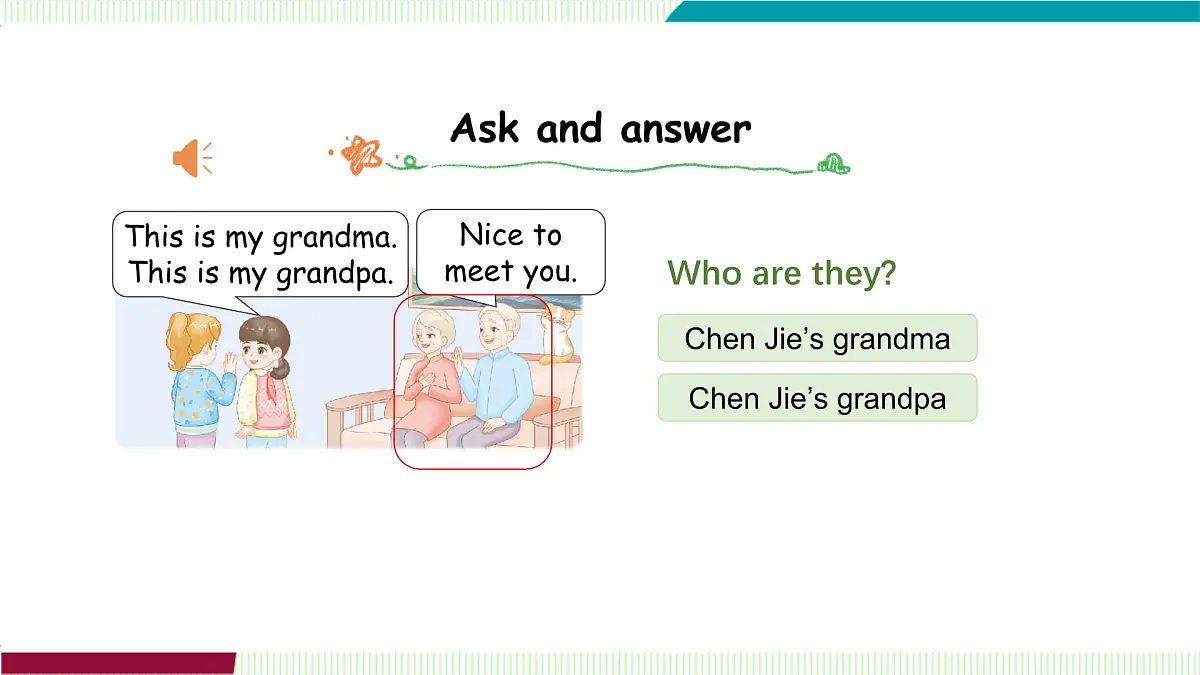 Unit 2 Part A(1)Let's talk~Listen, sing and play第8页