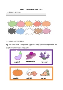 小学英语人教版PEP（2024）三年级上册（2024）Unit 5 The colourful world Part C课时作业