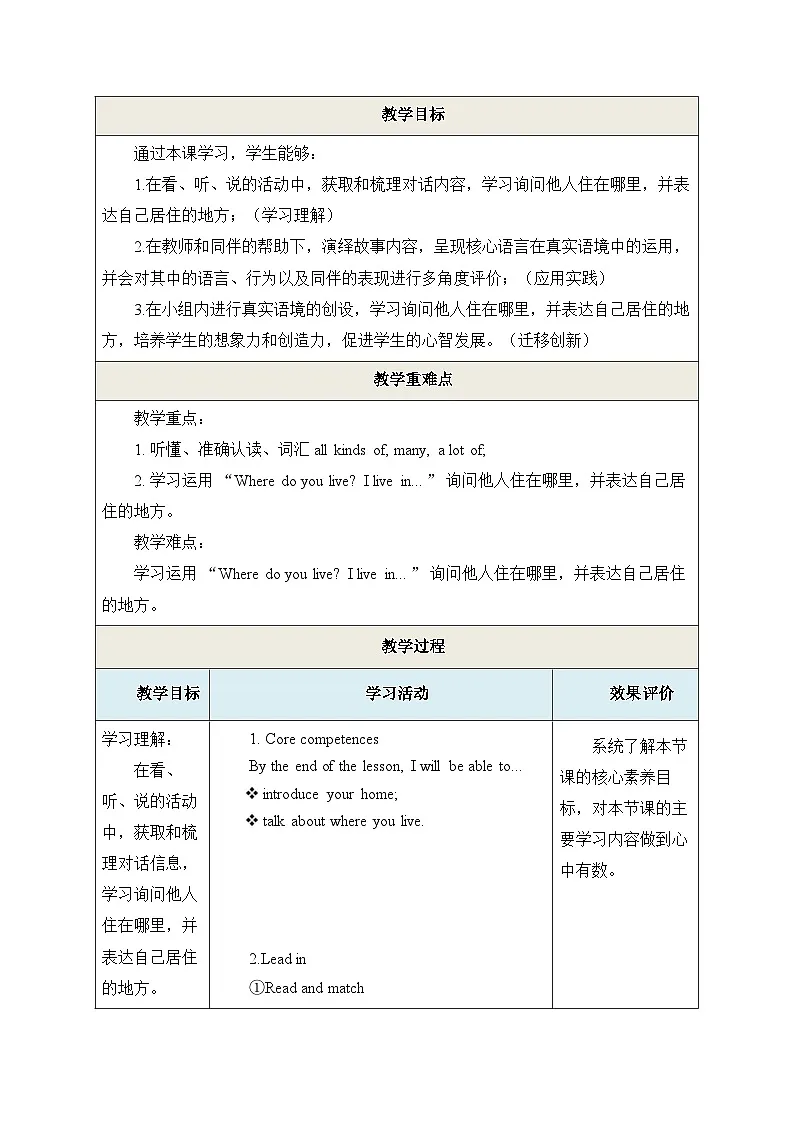 Unit 1 Where do people live Period 2 Explore 教学设计第3页