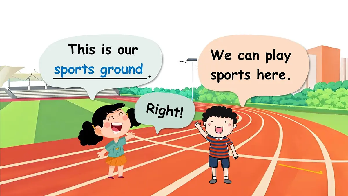Lesson 1 We can play sports there第7页