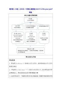 小学英语湘少版（2024）三年级上册（2024）Unit 5 Is this your pen?表格教案