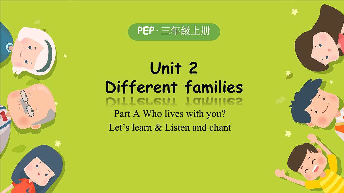 Unit2 Different families Part A Let's learn & Listen and chant(第2课时) 2025-2026新版人教PEP版三年级英语上册课件第1页
