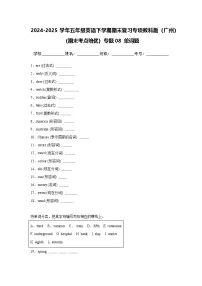专题08 单词题-小学英语五下-期末复习专项教科版（广州）练习（含解析）