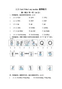 英语三年级上册（2024）Unit 5 She's my mother单元测试综合训练题