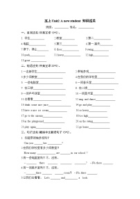 小学英语牛津译林版五年级上册Unit 2 A new student导学案