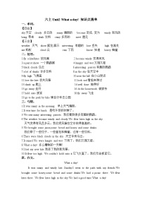 小学英语牛津译林版六年级上册Unit 2 What a day!学案