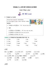 牛津译林版六年级上册Unit 2 What a day!导学案