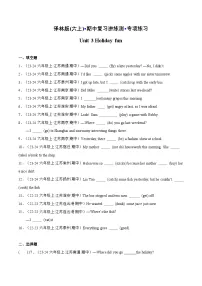 小学英语牛津译林版六年级上册Unit 3 Holiday fun课堂检测